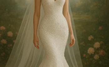 Wedding dress with pearls​